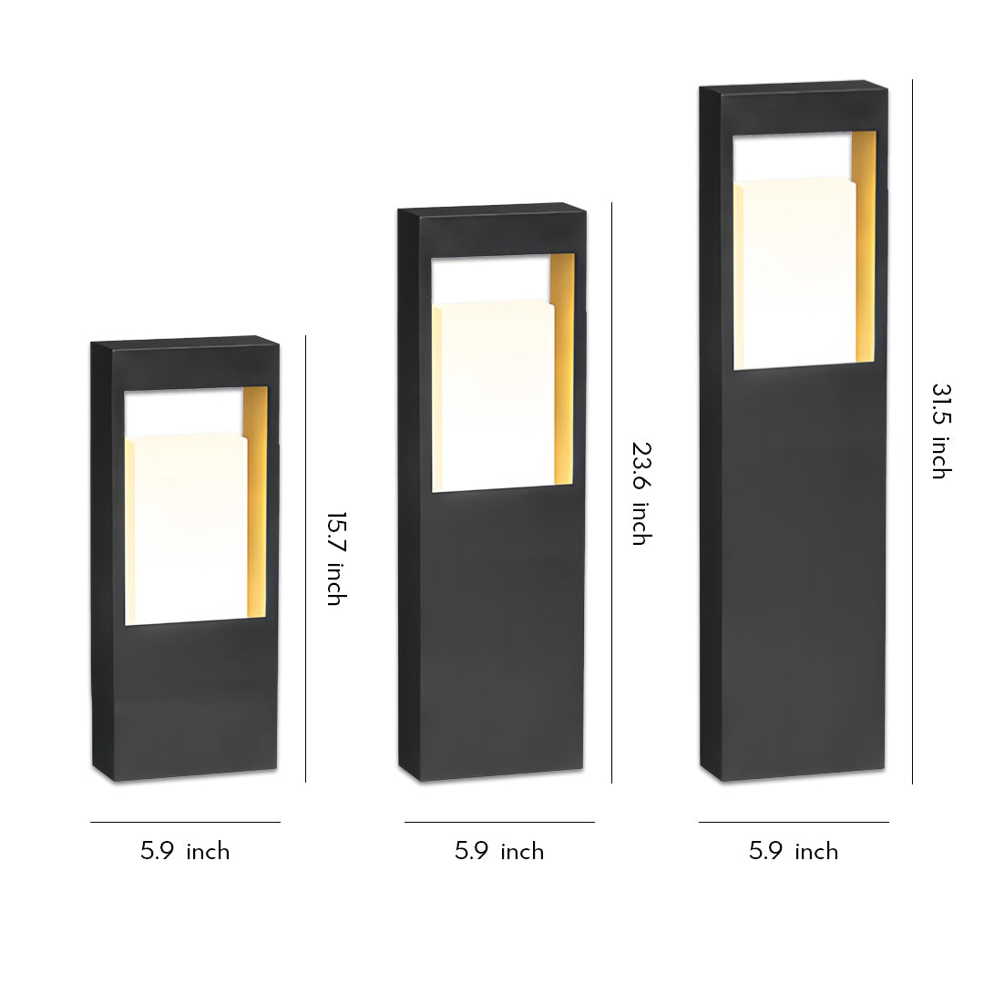 Noctis Rectilinear Bollard Path Light – Architectural LED Outdoor Landscape Lighting
