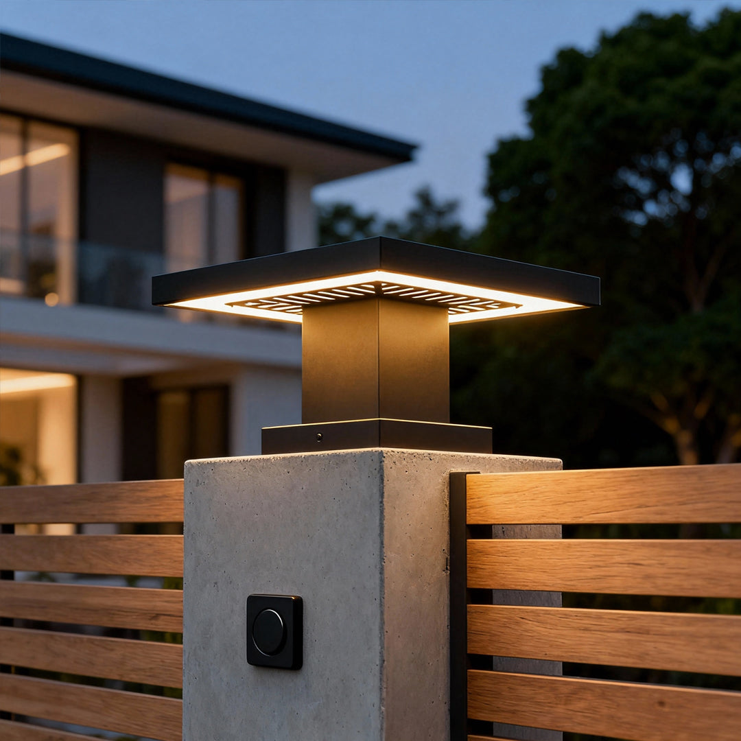 Solvane Solar Post Light – Outdoor LED Waterproof Modern Garden Fence Pillar Landscape Lighting
