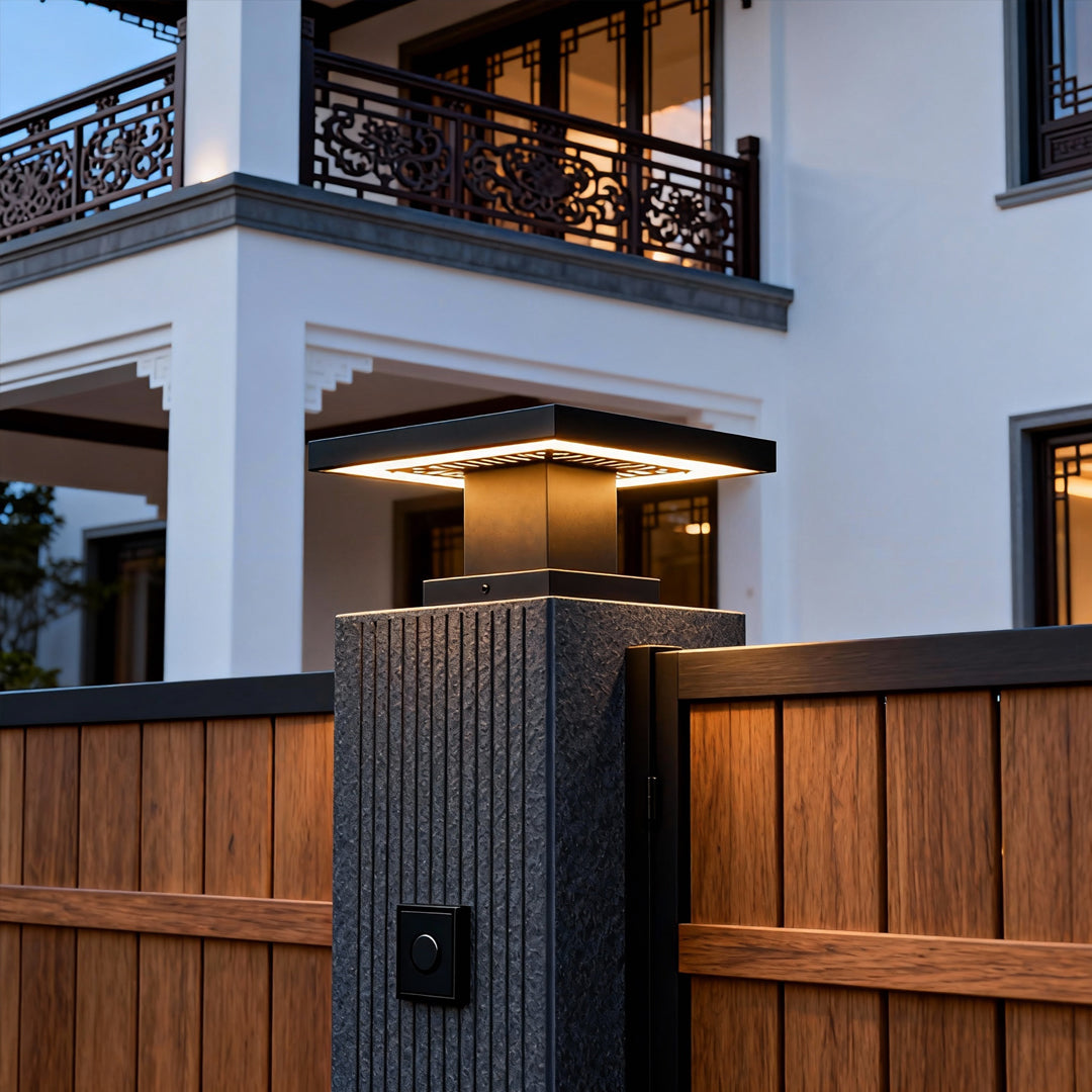 Solvane Solar Post Light – Outdoor LED Waterproof Modern Garden Fence Pillar Landscape Lighting