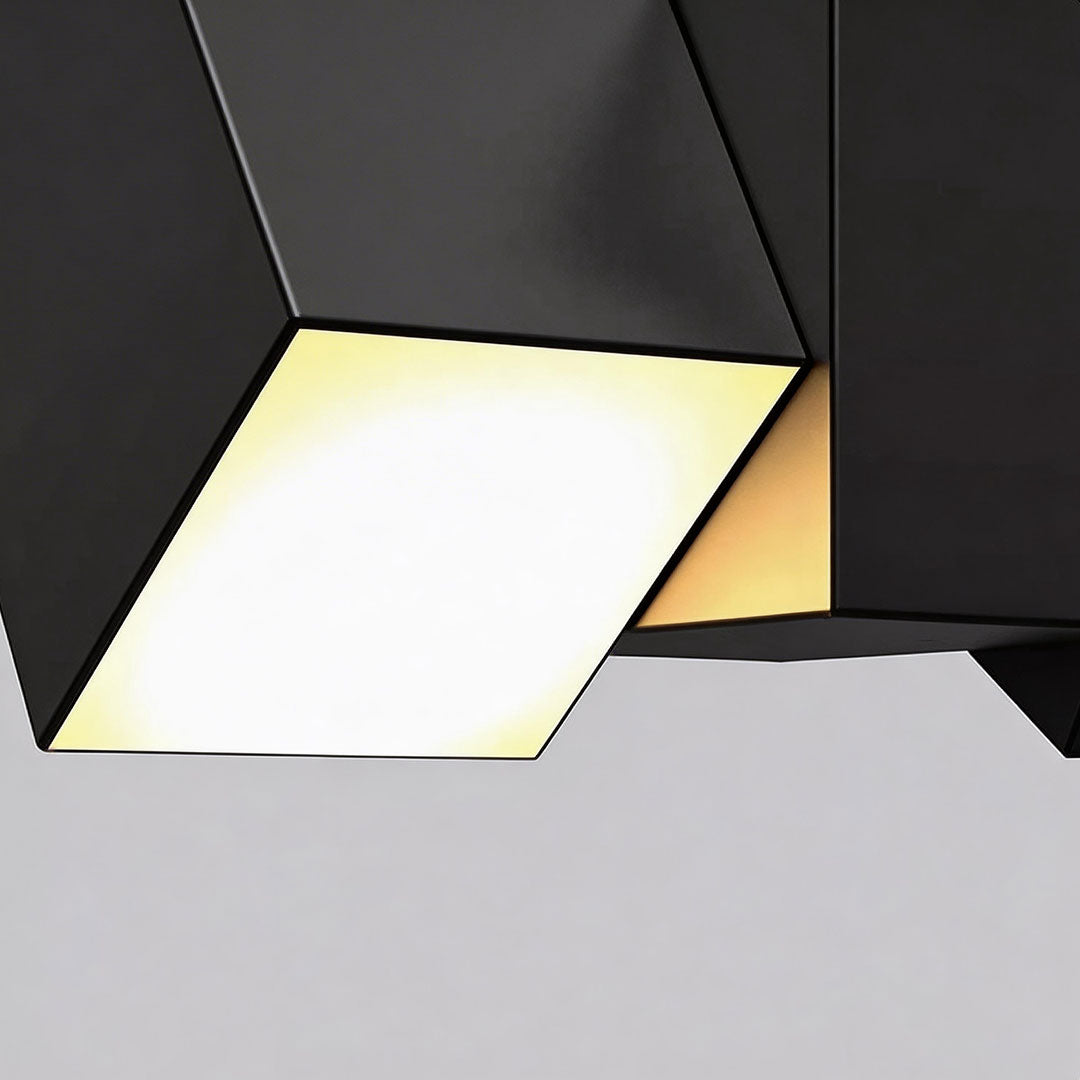 Hexaro Cube Wall Sconce – Modern Black Geometric LED Adjustable Decorative Lighting Bedroom Living Room