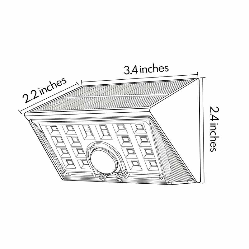 Solaren Solar Wall Light – Motion Sensor Outdoor Security LED Waterproof Wireless Patio Deck