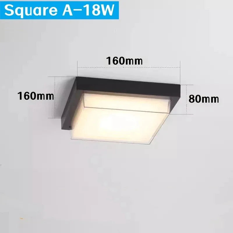 Quadrix Frame Ceiling Light – LED Flush Mount Square Black Modern Ceiling Lighting Fixture Living Room Bedroom
