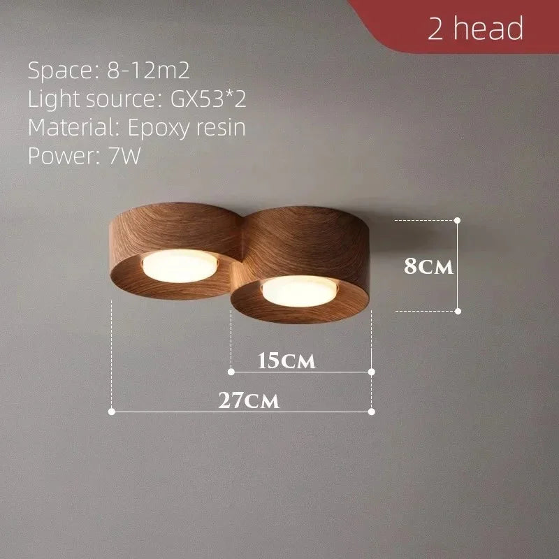 Granova Cylinder Flush Mount – Wood Ceiling Light Living Room Bedroom Modern LED Decorative Lighting