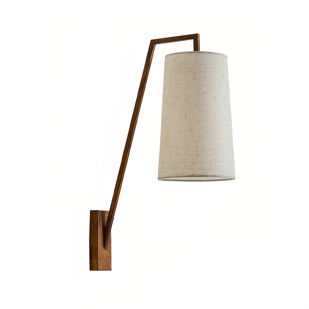Arden Linen Arm Wall Lamp – Fabric Shade Interior Wall Lamp Fixture