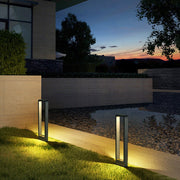 Rectangular Frame LED Bollard Light for Garden Pathways – Modern Waterproof Outdoor Landscape Fixture