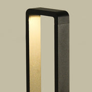 Rectangular Frame LED Bollard Light for Garden Pathways – Modern Waterproof Outdoor Landscape Fixture