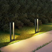 Rectangular Frame LED Bollard Light for Garden Pathways – Modern Waterproof Outdoor Landscape Fixture