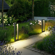 Rectangular Frame LED Bollard Light for Garden Pathways – Modern Waterproof Outdoor Landscape Fixture