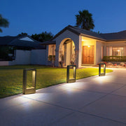 Rectangular Frame LED Bollard Light for Garden Pathways – Modern Waterproof Outdoor Landscape Fixture