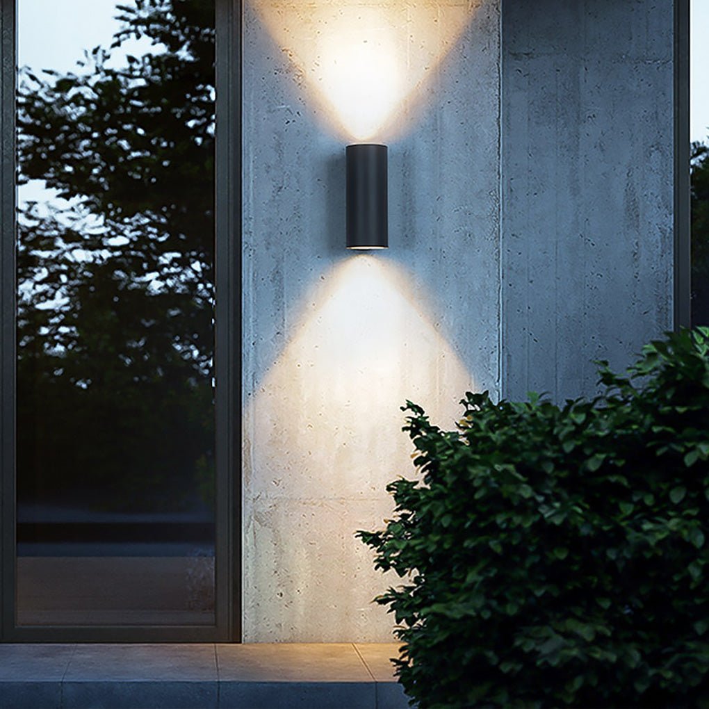 Cylindric LED Outdoor Wall Light – Waterproof Single Beam Exterior Fixture