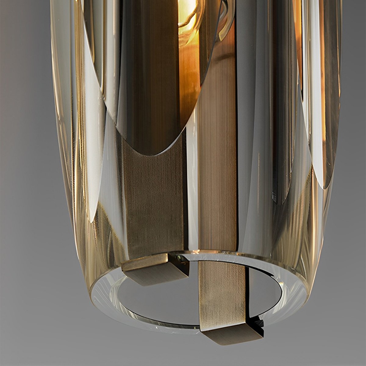 Cylara Pendant Light – Kitchen Island Chandelier Smoked Glass Brass Decorative Lighting Modern