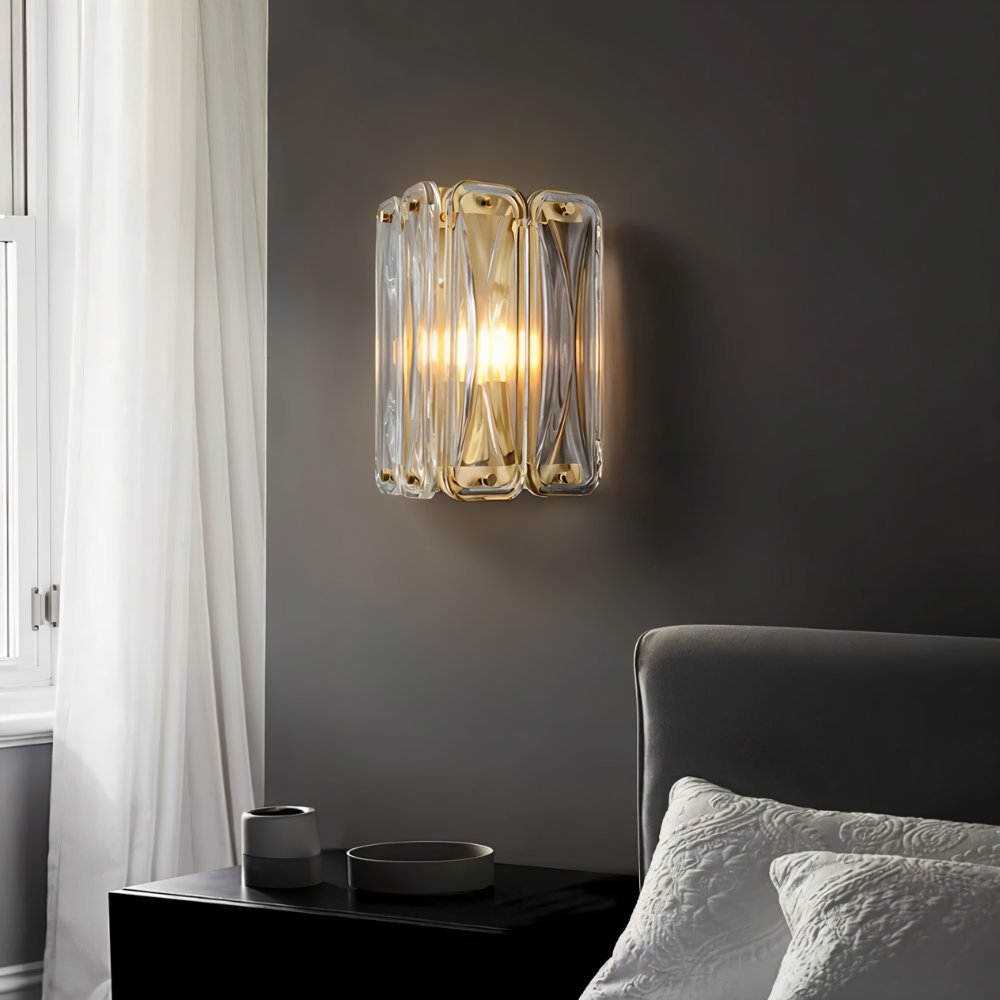 Patina Copper Dome Wall Lamp – Textured Glass Copper Finish Architectural Wall Lighting Fixture