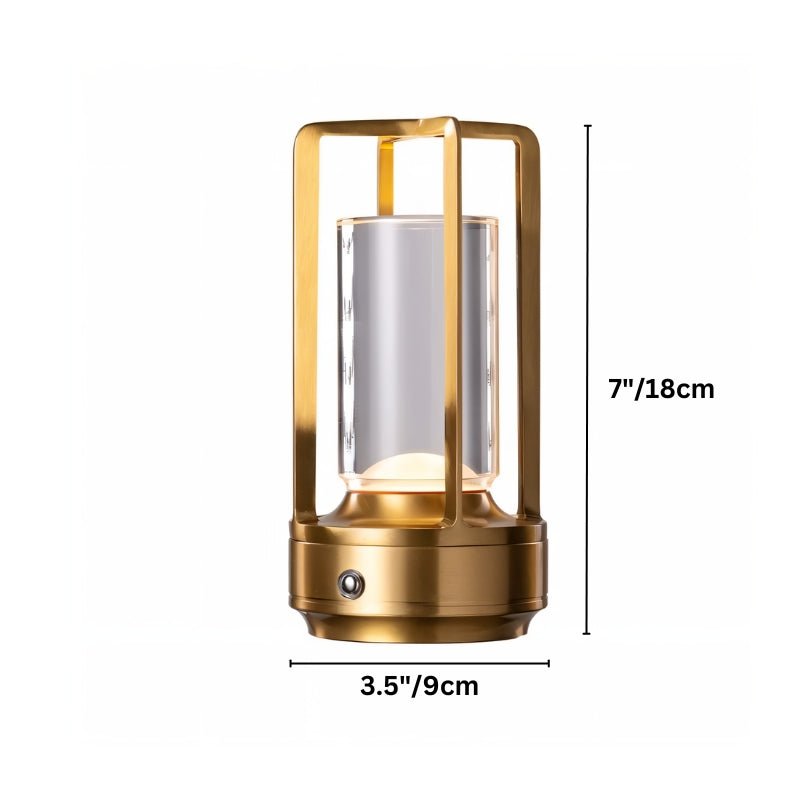 Fenwick Cage Table Lamp – LED Portable Rechargeable Decorative Lighting Living Room Bedroom Patio