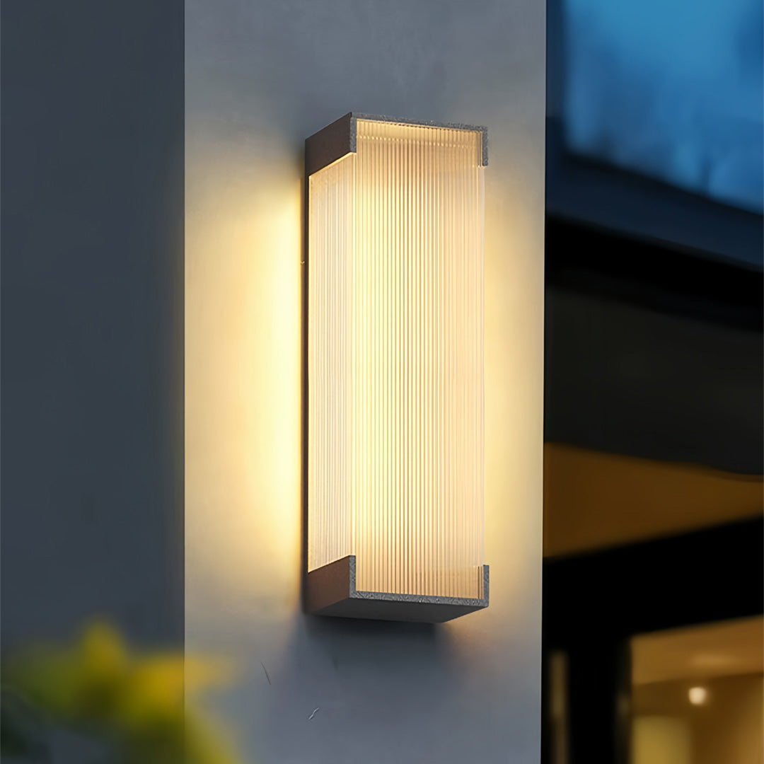 Ribline Vertical Wall Lamp – LED Outdoor Architectural Ribbed Wall Lighting Fixture