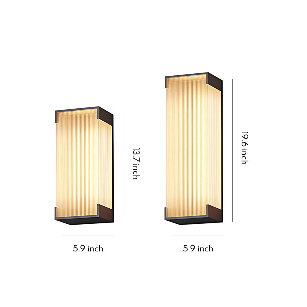 Ribline Vertical Wall Lamp – LED Outdoor Architectural Ribbed Wall Lighting Fixture