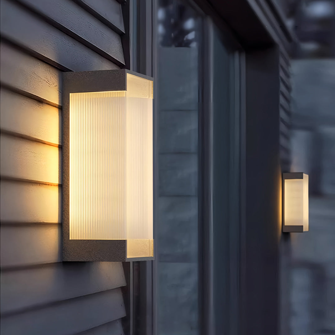 Ribline Vertical Wall Lamp – LED Outdoor Architectural Ribbed Wall Lighting Fixture