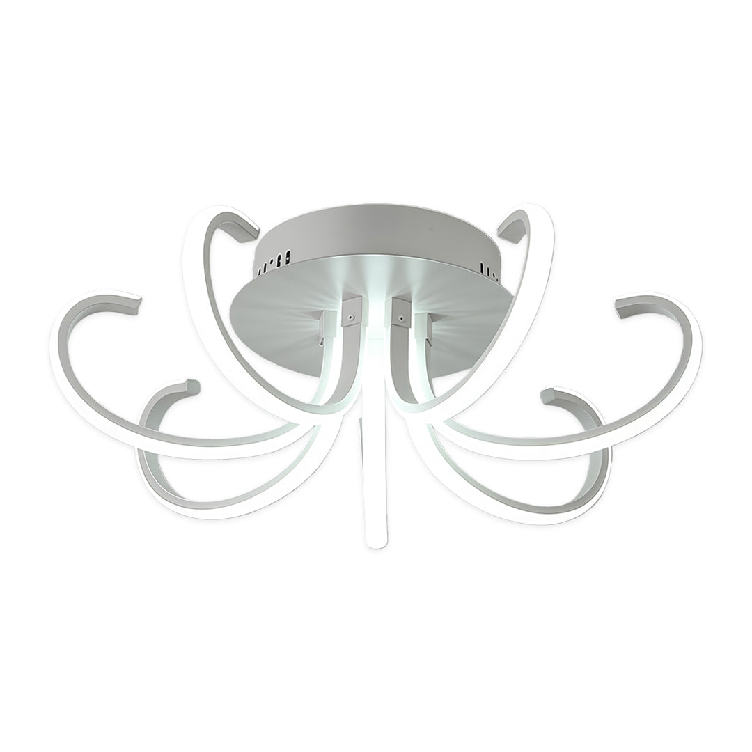 Curva Loop Flush Mount Ceiling Light – Modern Sculptural LED Ceiling Light for Interior Spaces