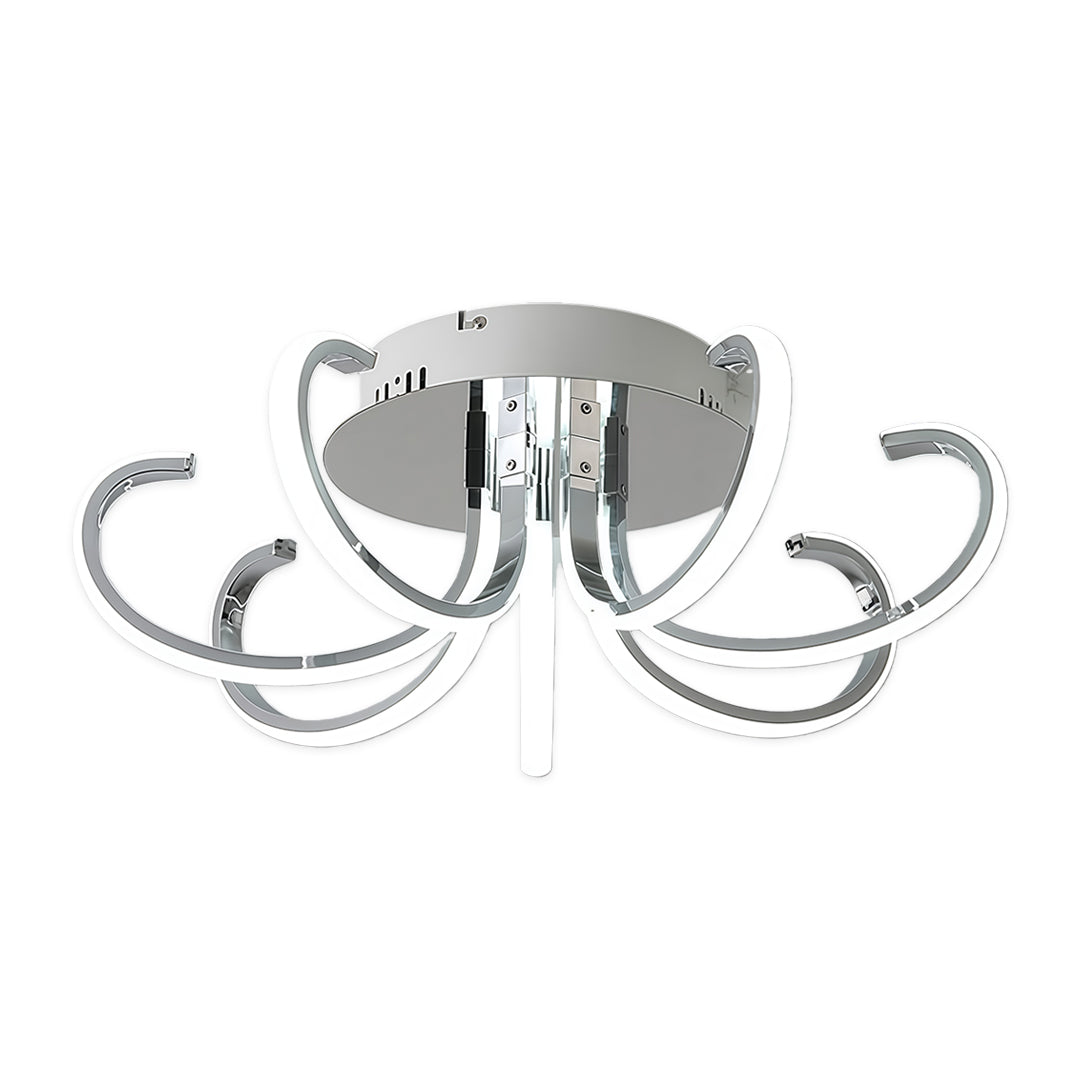 Curva Loop Flush Mount Ceiling Light – Modern Sculptural LED Ceiling Light for Interior Spaces