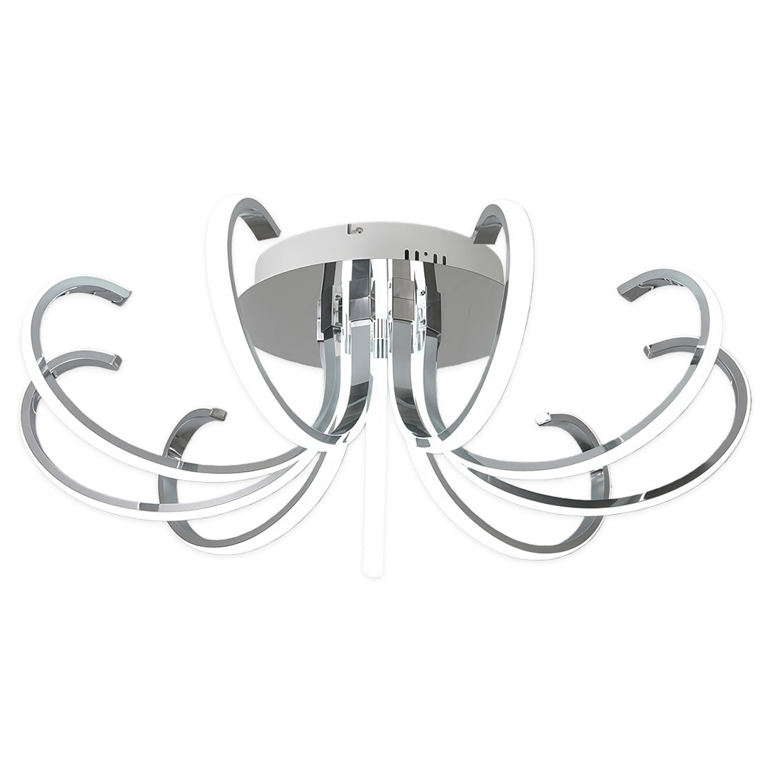 Curva Loop Flush Mount Ceiling Light – Modern Sculptural LED Ceiling Light for Interior Spaces