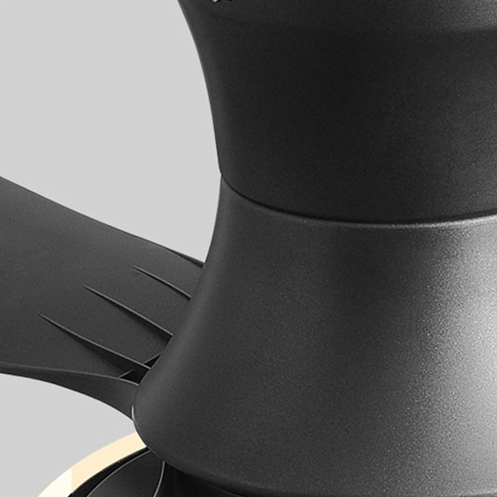 Velmora Smart Ceiling Fan Light – Modern LED Remote Control Dimmable Black Low Profile Fixture