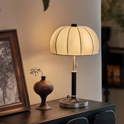 Vintage Pleated Dome Table Lamp – Classic Fabric Shade Bedside Light