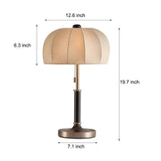 Vintage Pleated Dome Table Lamp – Classic Fabric Shade Bedside Light