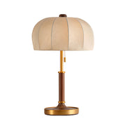 Vintage Pleated Dome Table Lamp – Classic Fabric Shade Bedside Light