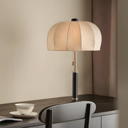 Vintage Pleated Dome Table Lamp – Classic Fabric Shade Bedside Light