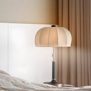 Vintage Pleated Dome Table Lamp – Classic Fabric Shade Bedside Light