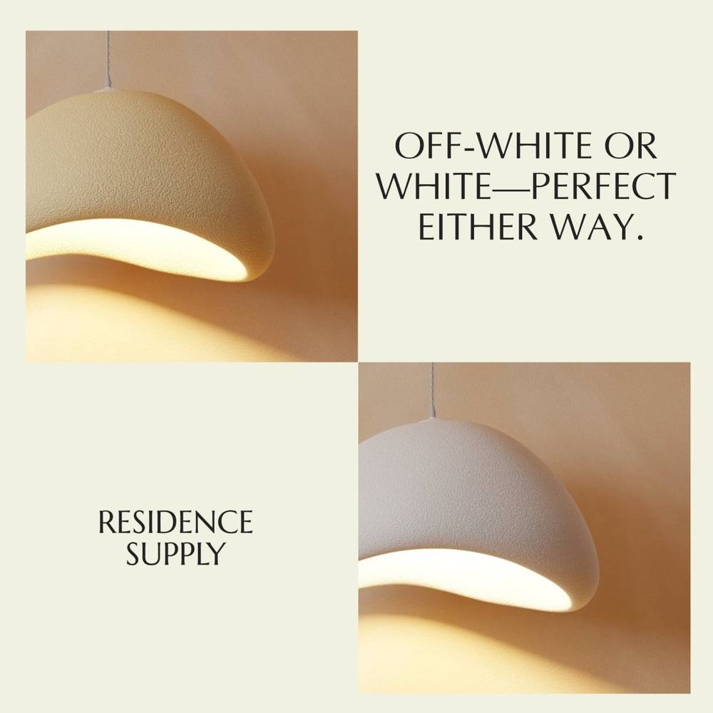 Vellum Pendant Light – Modern White Dome Hanging Ceiling Fixture Kitchen Island Dining Room Decorative Lighting