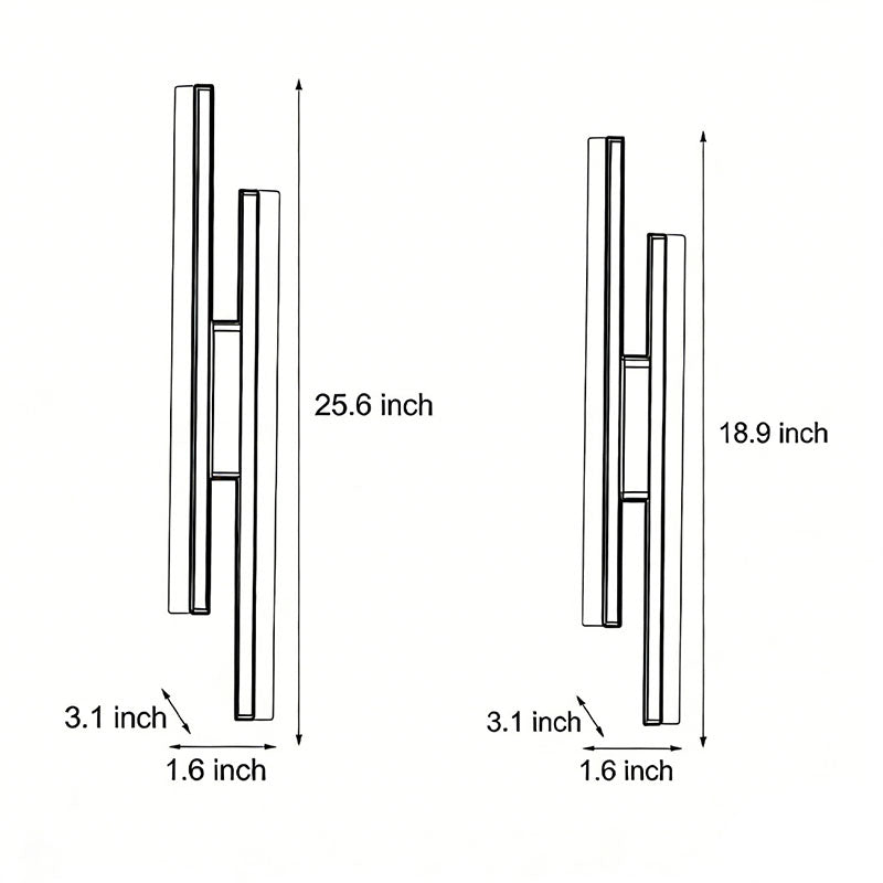 Orvane LED Wall Sconce – Modern Vertical Bar Vanity Bathroom Mirror Lighting Fixture