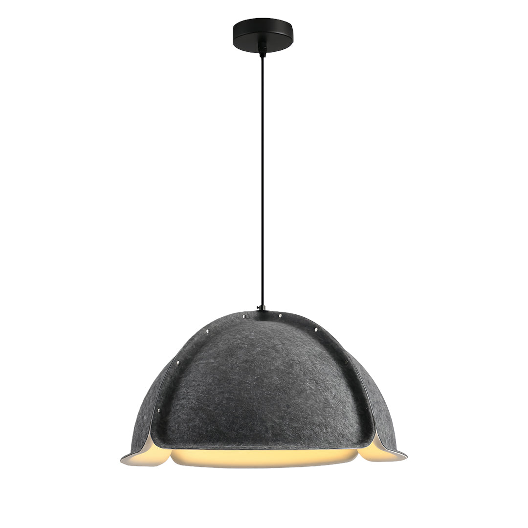 Velora Dome Pendant Light – Modern Minimalist Fabric Shade Kitchen Island Dining Hanging Lighting