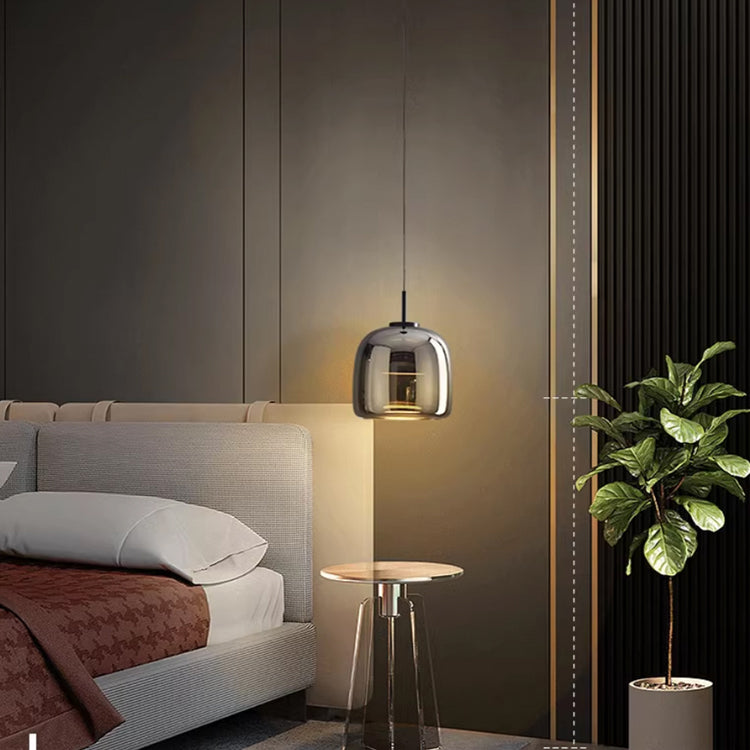 Smoked Glass Pendant Light – Modern Hanging Ceiling Fixture