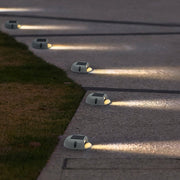 Circular Solar Step Wall Lights for Stairs and Pathways – Waterproof LED Outdoor Landscape Fixtures