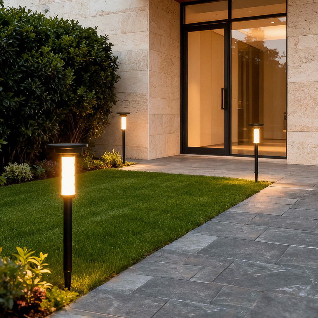 Aurora Crackle Solar Pathway Light – Waterproof LED Outdoor Landscape Bollard
