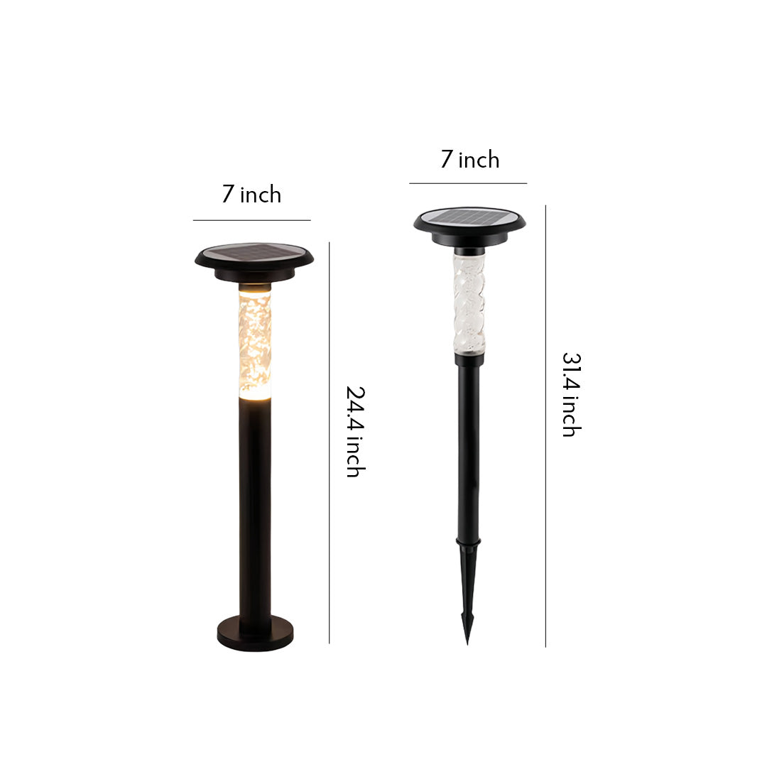 Aurora Crackle Solar Pathway Light – Waterproof LED Outdoor Landscape Bollard