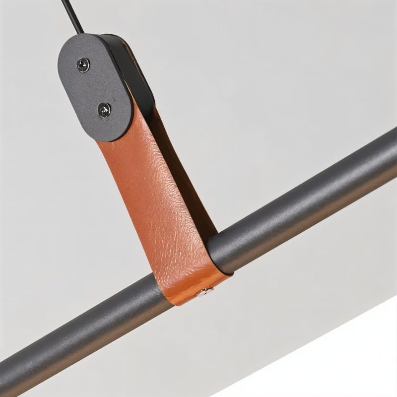 Calvero Linear Pendant Light – Modern Black Copper Tube Ceiling Light Kitchen Island Dining Room