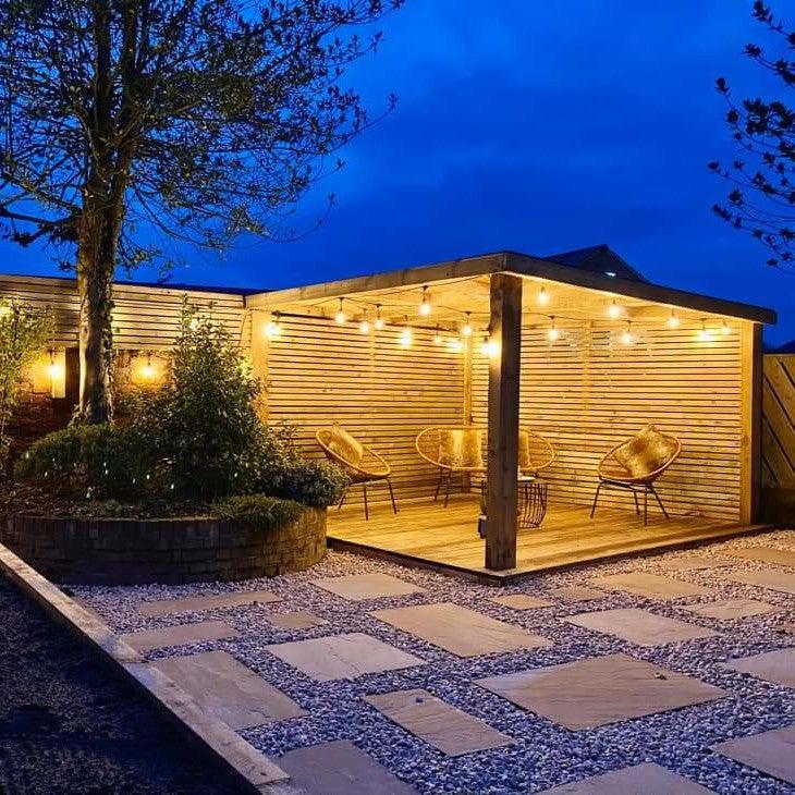 Patio Line Festoon Lights – IP65 Waterproof LED Outdoor String Lighting Fixture