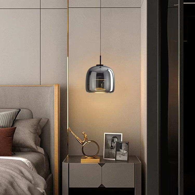 Smoked Glass Pendant Light – Modern Hanging Ceiling Fixture