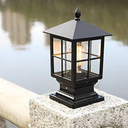 Classic Solar Lantern Pillar Lights for Gate Entrances – Waterproof LED Outdoor Fixtures