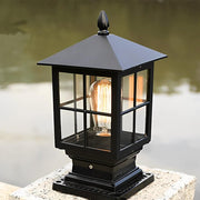 Classic Solar Lantern Pillar Lights for Gate Entrances – Waterproof LED Outdoor Fixtures