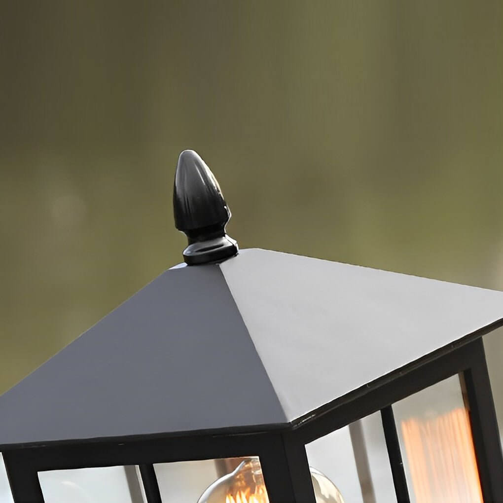 Classic Solar Lantern Pillar Lights for Gate Entrances – Waterproof LED Outdoor Fixtures
