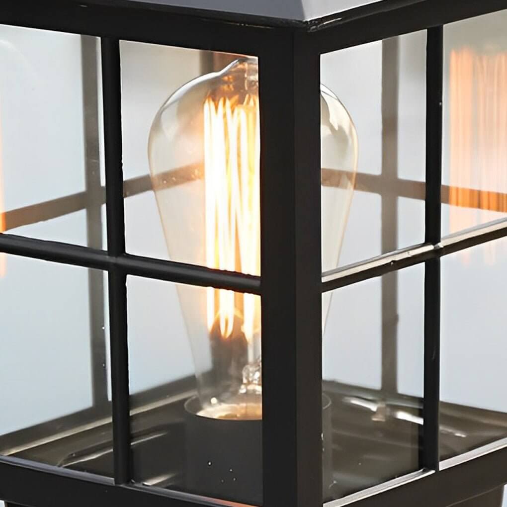 Classic Solar Lantern Pillar Lights for Gate Entrances – Waterproof LED Outdoor Fixtures