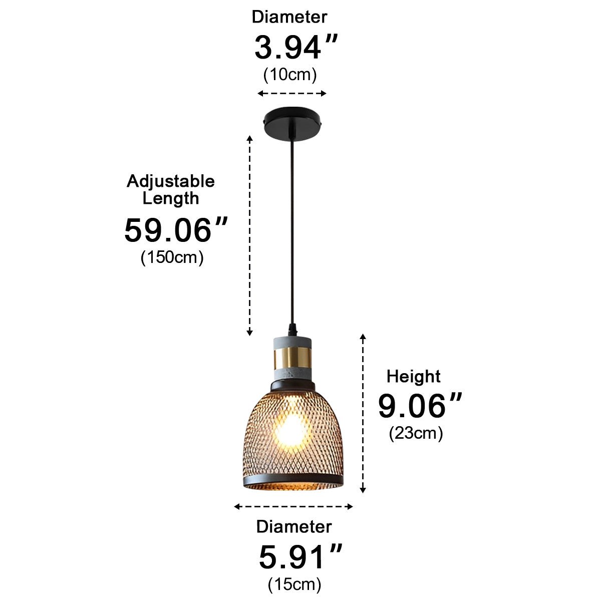 Straton Pendant Light – Industrial Black Smoked Glass Cylinder Hanging Ceiling Kitchen Island Dining Room