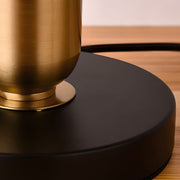 Brushed Brass Table Lamp – Modern Bedside Light with Fabric Shade