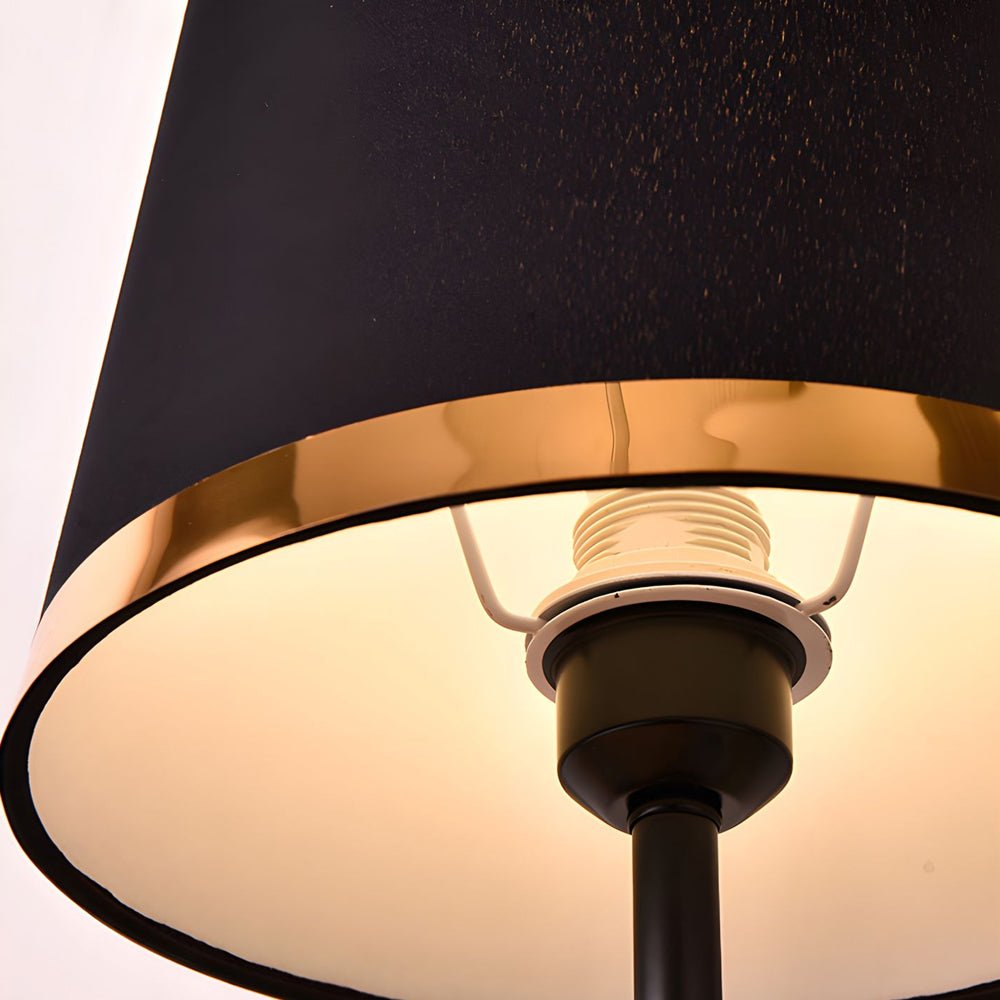 Brushed Brass Table Lamp – Modern Bedside Light with Fabric Shade
