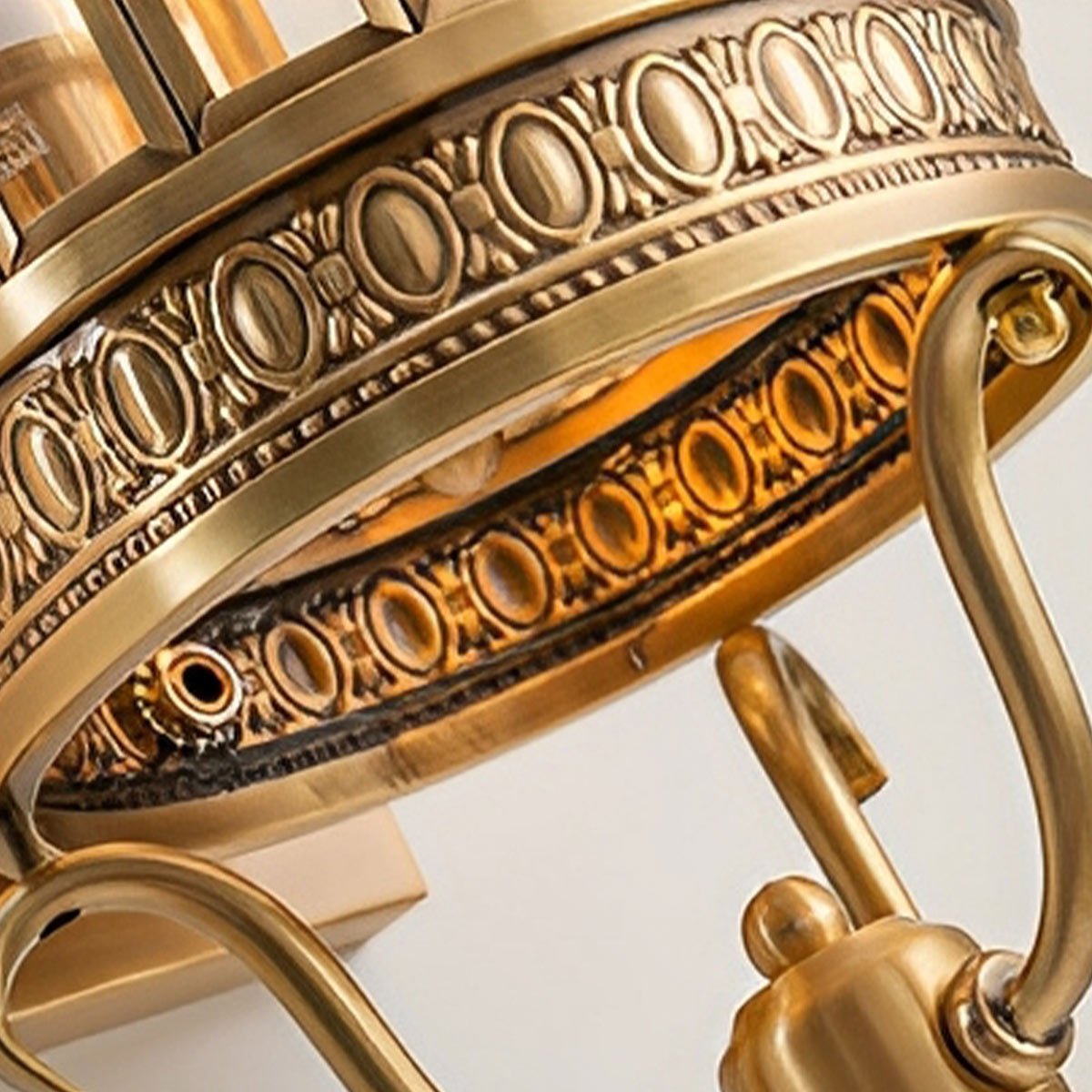 Regent Column Lantern Wall Sconce - Vintage Brass Glass Outdoor Porch Entryway Wall Light Fixture