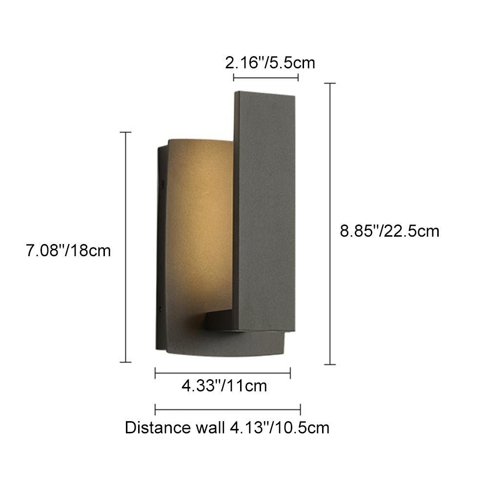 Modern Rectangular LED Outdoor Wall Lamp with Soft Ambient Glow – Waterproof Minimalist Exterior Light