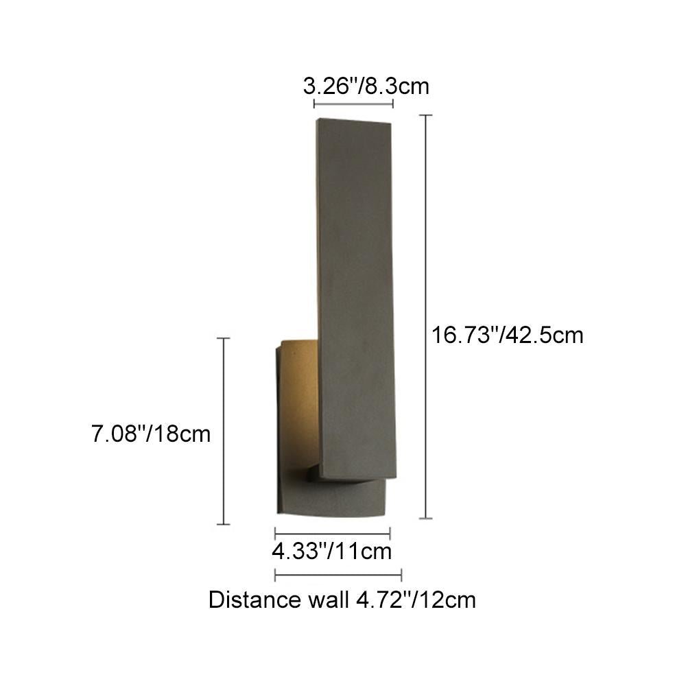 Modern Rectangular LED Outdoor Wall Lamp with Soft Ambient Glow – Waterproof Minimalist Exterior Light
