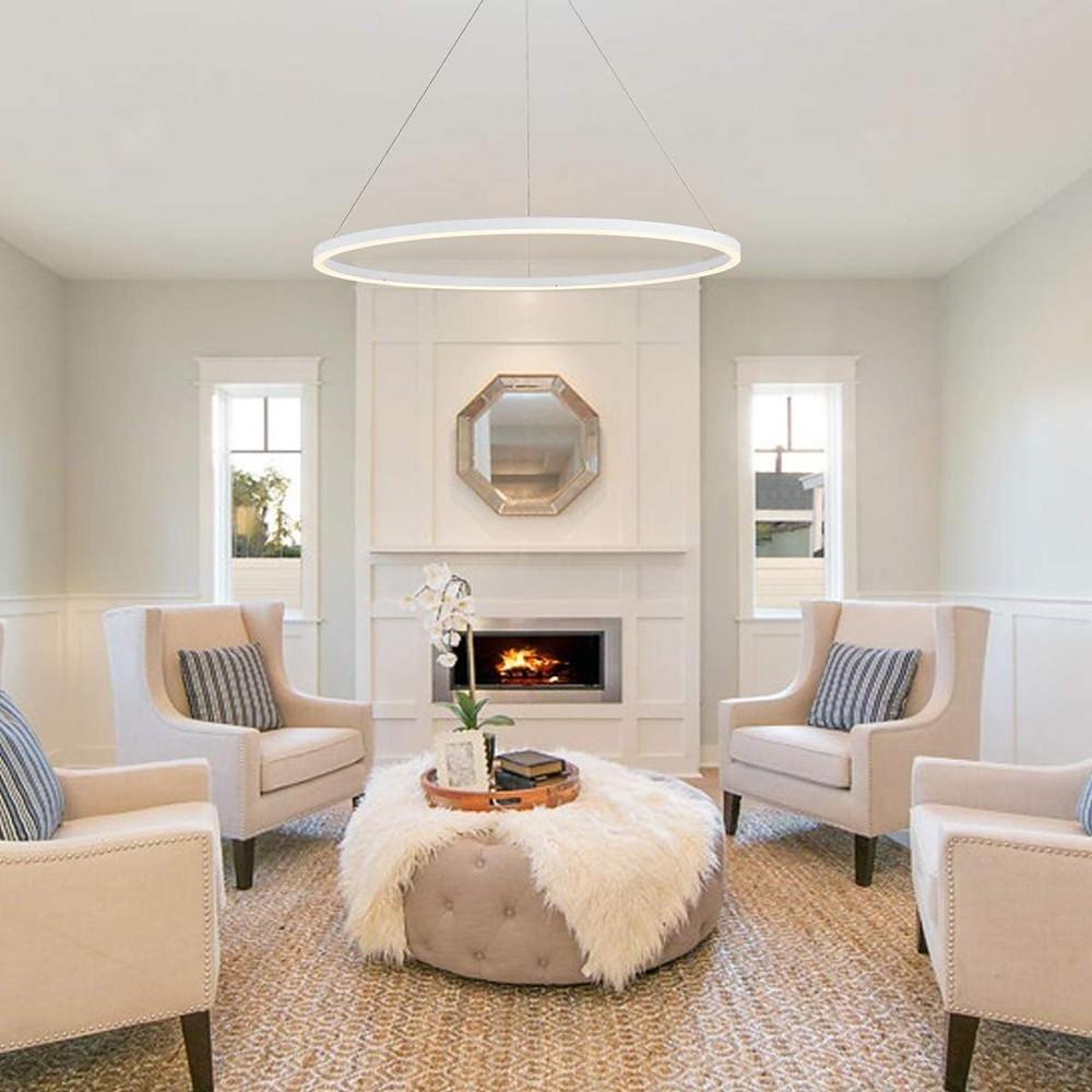 Orbit Ring Chandelier Light – LED Modern Circular Suspended Ceiling Lighting Fixture